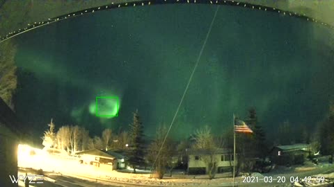 Doorbell security footage captures Northern Lights in Alaska