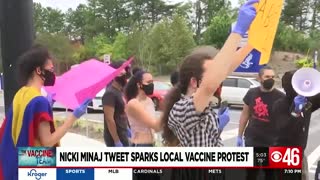 Nicki Minaj fans protest CDC headquarters in Atlanta