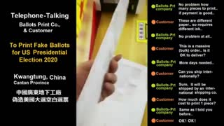 LEAKED PHONE CALL: Chinese businessman buys bulk order of fake U.S. general election ballots