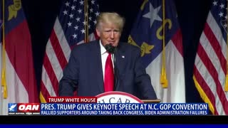 President Trump Gives Keynote Speech At N.C. GOP Convention