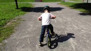 Bodhi's first bike ride with no training wheels