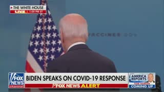 Biden walked away without taking any questions
