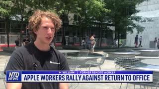 Apple Workers Rally Against Return to In-person Work