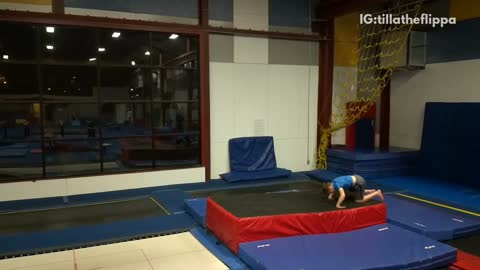 Kid on trampoline does a double backflip and lands directly on head