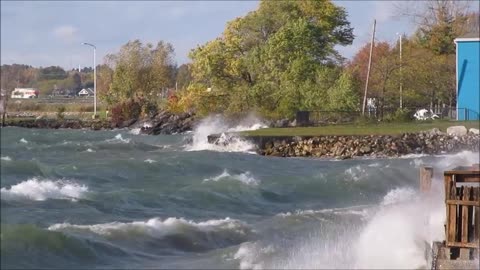Gale Force winds on Tawas Bay, Michigan