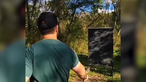 A Patriot Shows Off His Bow Skills With Trick Shots