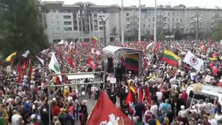 Lithuanian parliament protest