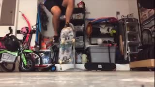 Guy Twists his Ankle While Attempting Skateboarding Trick