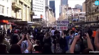 Anti-lockdown protest in Melbourne, Australia