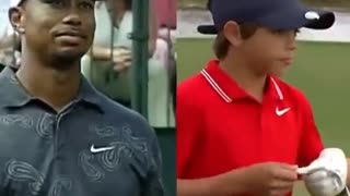 Tiger Woods And His Son