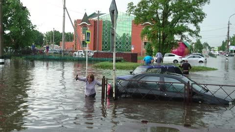 Rains in Russia Cause Flooding