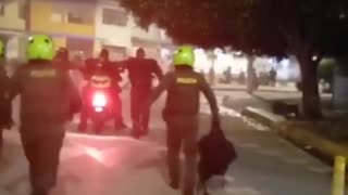 Policías heridos en la protesta Bucaramanga 9 de junio
