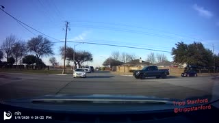 Dashcam Catches Crazy Broadside Crash Truck versus Little Car
