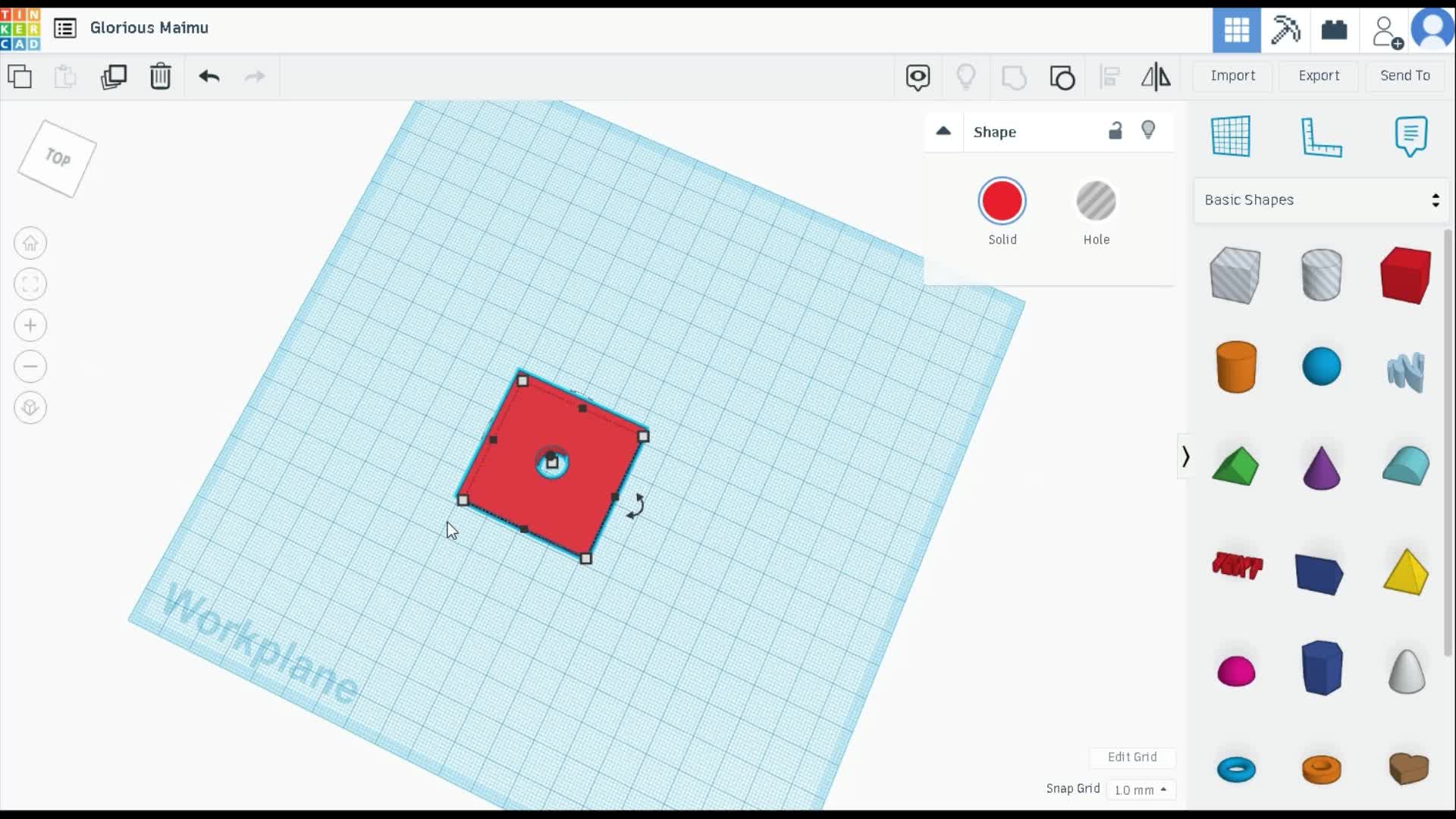 make-center-hole-in-tinkercad