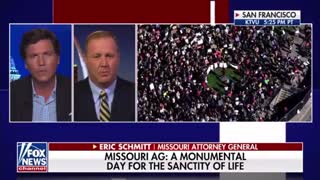 Tucker Carlson and Missouri AG Eric Schmitt react to the overturning of Roe