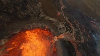 Drone footage Mind-blowing captures volcanic eruption in Iceland