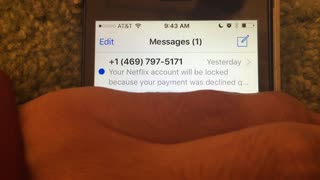 Netflix text scam beware!