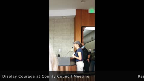 Residents Display Courage at County Council Meeting