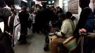 drummers in the subway at 86th & Lexington, Manhattan, New York City