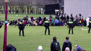 Water cannon fired at Dutch lockdown protest