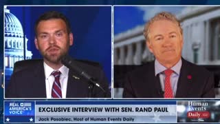 Sen. Rand Paul tells Jack Posobiec "I think it's a real crime what they did to President Trump"