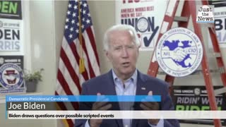 Biden draws questions over possible scripted events