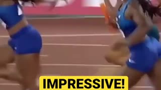IMPRESSIVE!American female Athlete runs faster than a Speeding bullet