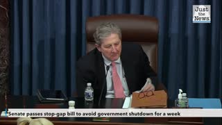 Senate passes stop-gap bill to avoid government shutdown for a week.
