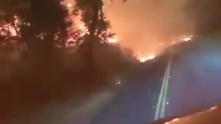 What it’s like driving through a wildfire at night