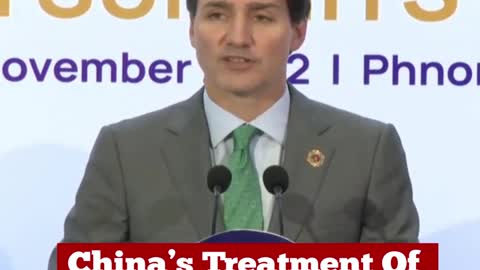 Trudeau responds to China's treatment of Uighur people as 'genocide'.