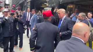 Donald Trump Greets 9/11 First Responders