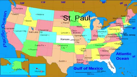50 States and Capitals of USA | Learn Geographic regions of Unites States