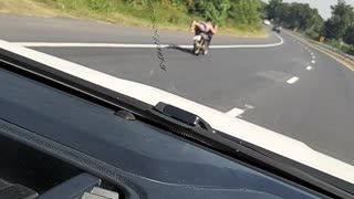 Superman Stunt on Motorcycle