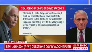 Angry Fauci Responds To Sen. Johnson's Claim Vaccine Not Necessary