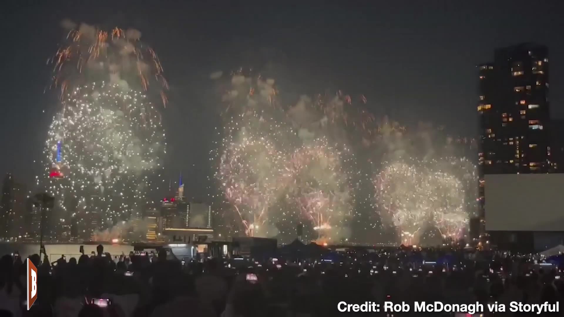 Fireworks ERUPT in New York City Above the East River