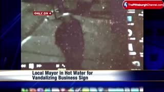 Flashback: Fetterman as Mayor Vandalizes a Local Business Opening Sign