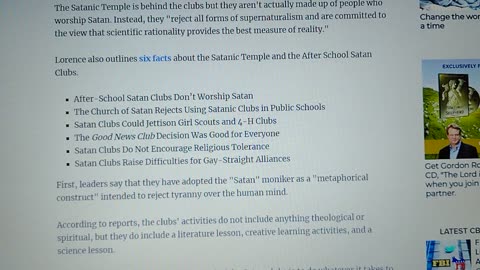 Are Satan clubs in your schools?