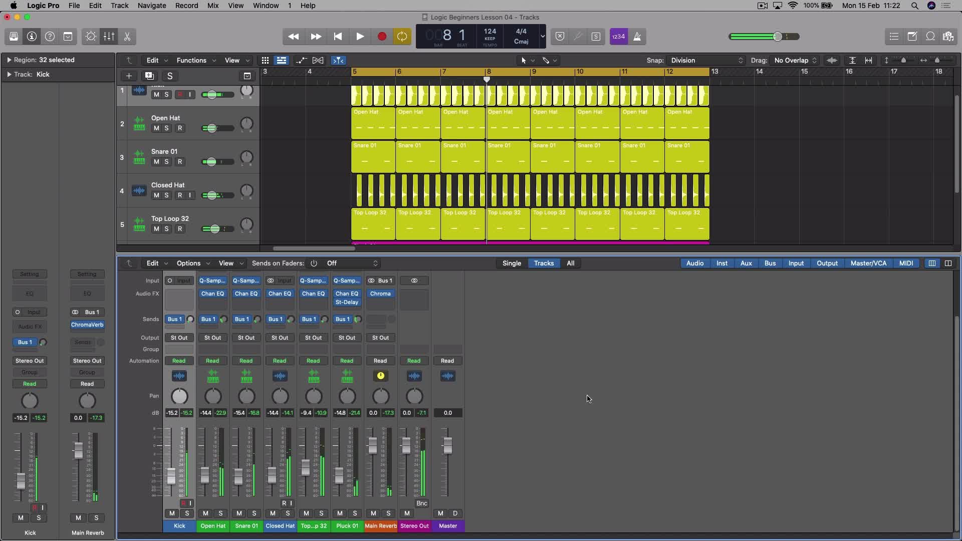 Logic Pro tutorial lesson 4