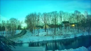 Timelapse - Maine Winter Day - Sunrise to Sunset in 40 Seconds.