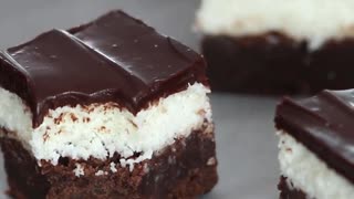 These chocolate coconut brownies are simply impossible to resist