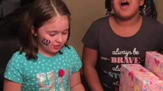 Little girl cries when birthday candle gets blown out