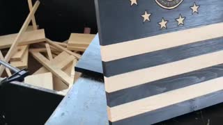 Special Forces Wooden Flag