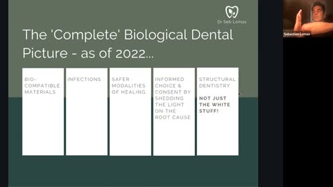 Dr Sebastien Lomas, Biological Dentist, 30th August 2022
