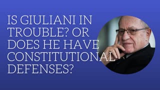Is Giuliani in trouble? Or does he have a constitutional defense?