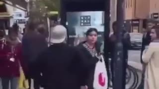 Prankers share people on street