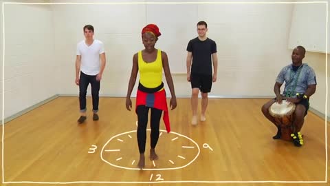 Nice Minute Dance Lesson - African Dance: Lesson 3: Dancing on the Clock