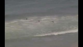 United States Border Patrol Agents rescue a drowning man who was caught in a rip current,
