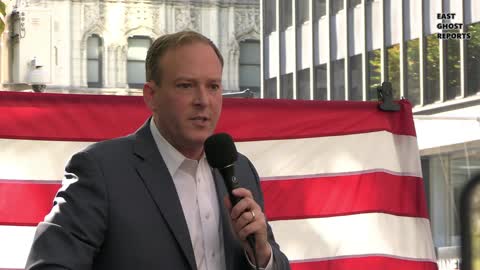 Lee Zeldin speaks at NYC City Hall Rally