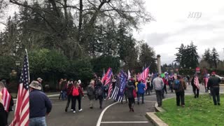 People Gather for Trump in Seattle