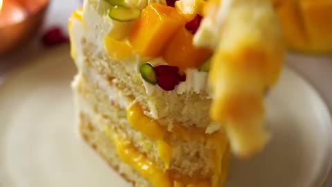 Mango Semolina Ghee Cake
